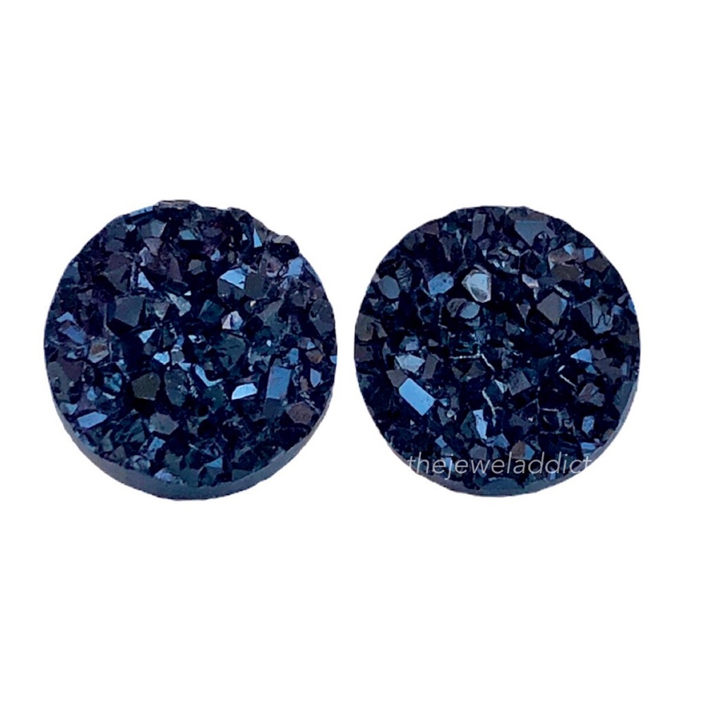 3 for 15🎀chunky black Druzy style earrings